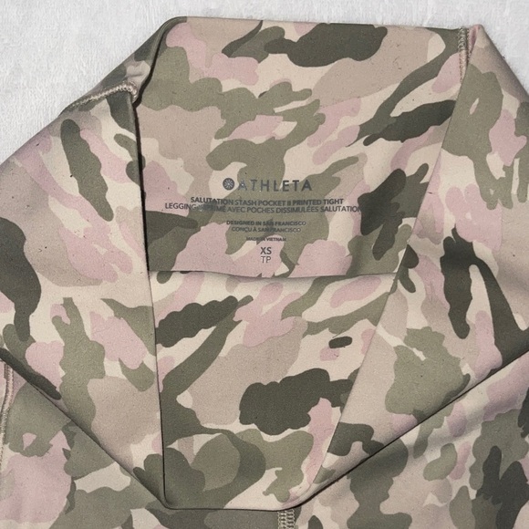 Athleta women Camouflage Leggings - Green and Tan - Picture 3 of 4